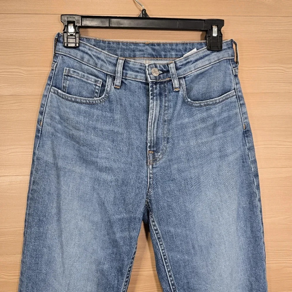 Everlane The High Rise Straight Jean‎ Women's Size 25 Blue Stretch Denim - Picture 2 of 6